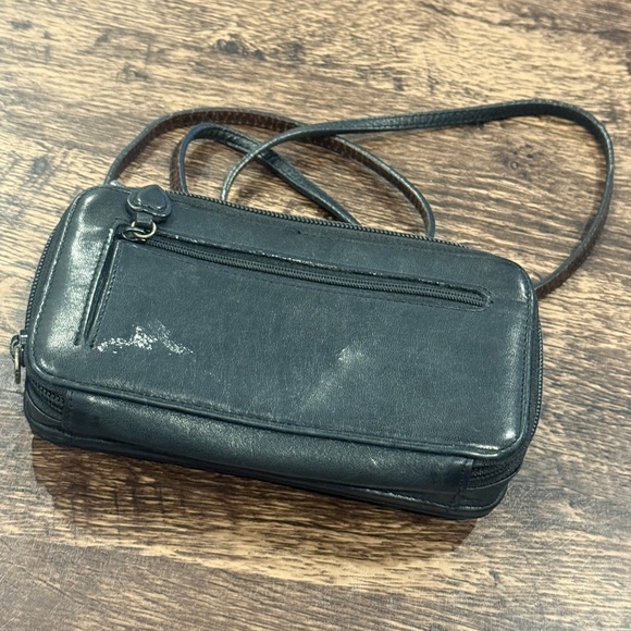 Brighton Black and Brown Mini Bag with Crocodile Texture - Picture 5 of 8